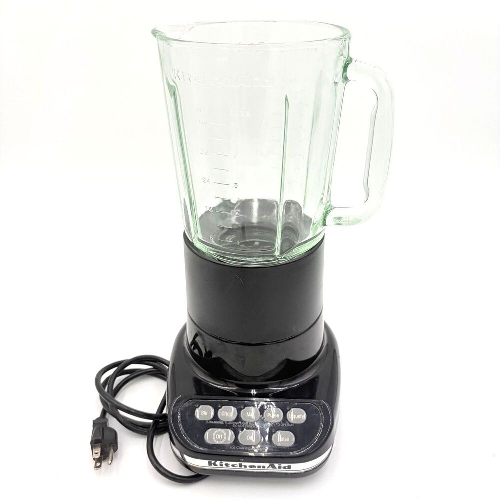 KitchenAid KSB5083 Black Blender Glass Jar Ice Crushing All Speeds Tested Works